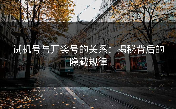 试机号与开奖号的关系：揭秘背后的隐藏规律