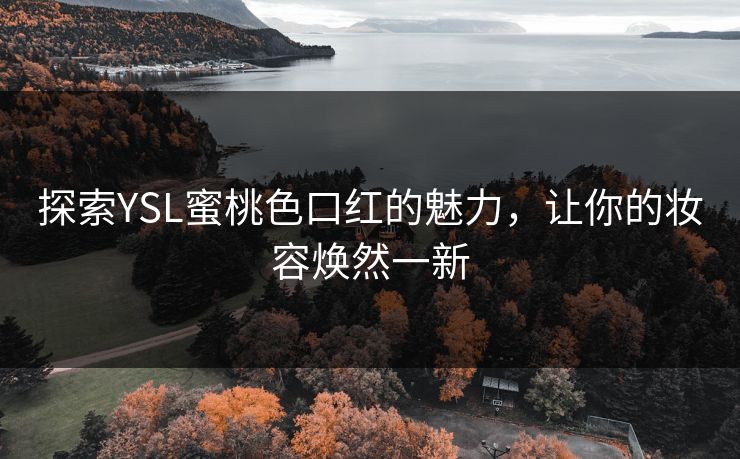 探索YSL蜜桃色口红的魅力，让你的妆容焕然一新