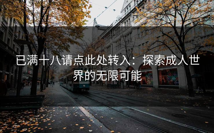 已满十八请点此处转入：探索成人世界的无限可能